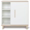 Commode 1 porte 3 niches NADO Retro finition frêne white