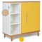 Commode 1 porte 3 niches NADO Retro finition hêtre sunshine yellow
