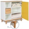 Commode 1 porte 3 niches NADO Retro finition hêtre sunshine yellow
