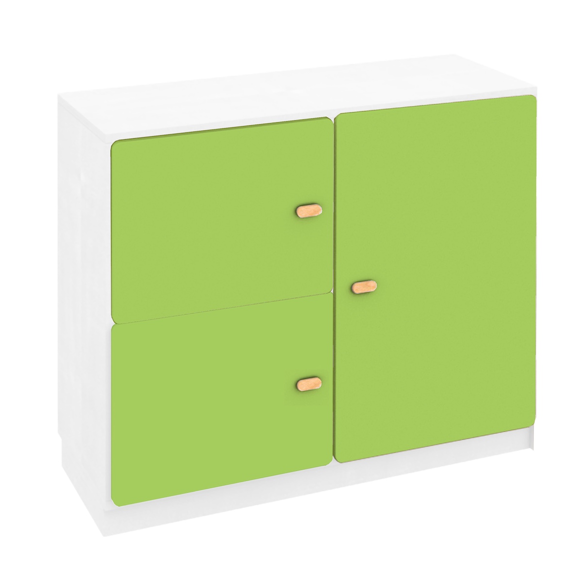 Commode 3 portes 93x78cm DESTYLE de Breuyn blanc lime