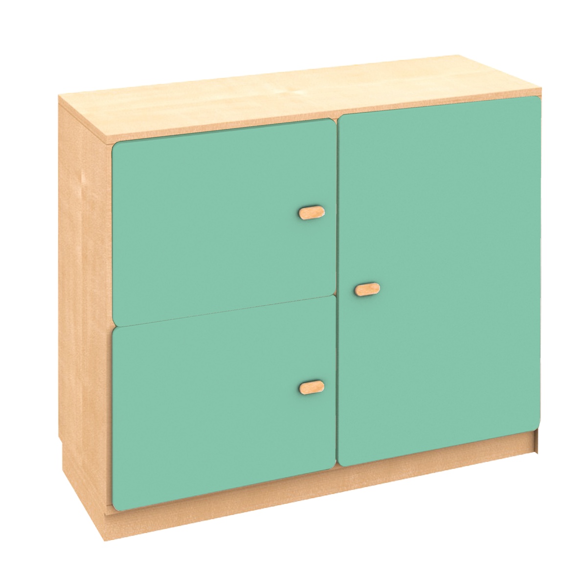Commode 3 portes 93x78cm DESTYLE de Breuyn naturel green