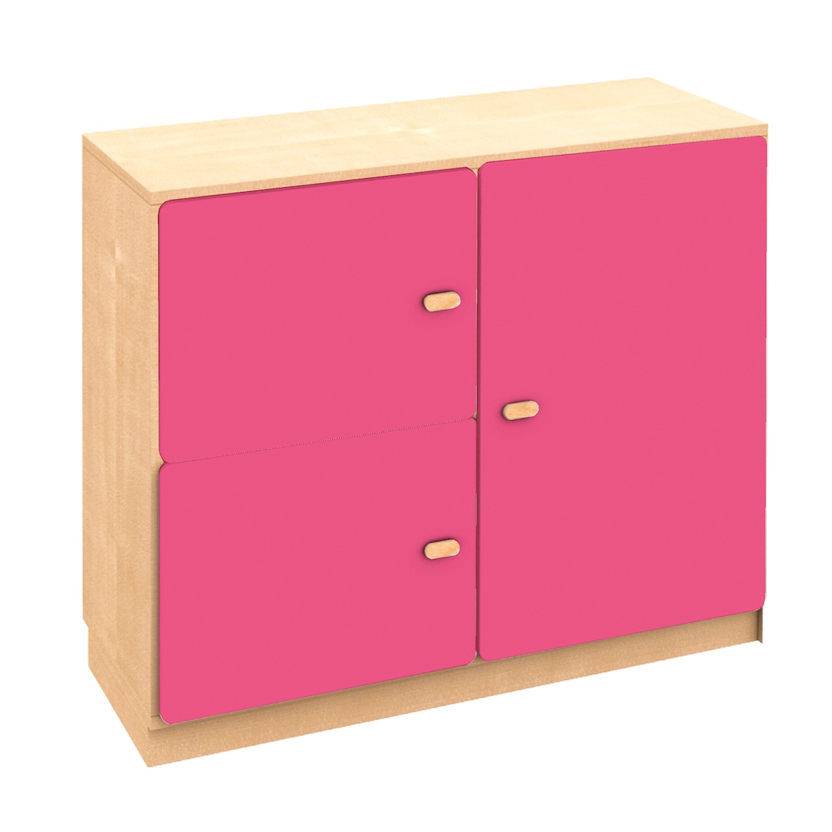 Commode 3 portes 93x78cm DESTYLE de Breuyn naturel pink