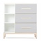 Commode 3 tiroirs 3 niches NADO Curve finition frêne manhattan grey