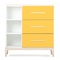 Commode 3 tiroirs 3 niches NADO Curve finition frêne sunshine yellow 