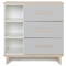 Commode 3 tiroirs 3 niches NADO Retro finition frêne manhattan grey