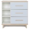 Commode 3 tiroirs 3 niches NADO Retro finition frêne sky blue