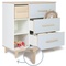 Commode 3 tiroirs 3 niches NADO Retro finition frêne sky blue
