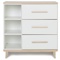Commode 3 tiroirs 3 niches NADO Retro finition frêne white