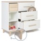 Commode 3 tiroirs 3 niches NADO Retro finition frêne white