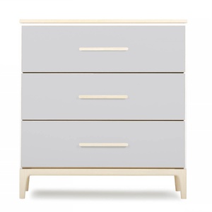 Commode 3 tiroirs NADO Curve finition frêne manhattan grey