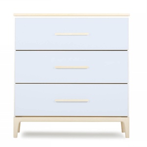 Commode 3 tiroirs NADO Curve finition frêne sky blue