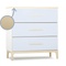 Commode 3 tiroirs NADO Curve finition frêne sky blue