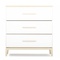 Commode 3 tiroirs NADO Curve finition frêne white