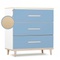 Commode 3 tiroirs NADO Retro finition frêne capri blue