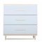 Commode 3 tiroirs NADO Retro finition frêne sky blue
