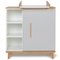 Commode à langer 1 porte 3 niches  NADO Retro finition hêtre manhattan grey