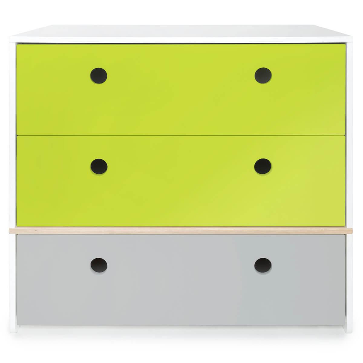 Commode COLORFLEX façades tiroirs lime-lime-pearl grey