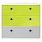 Commode COLORFLEX façades tiroirs lime-lime-pearl grey