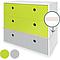 Commode COLORFLEX façades tiroirs lime-lime-pearl grey