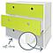 Commode COLORFLEX façades tiroirs lime-lime-pearl grey