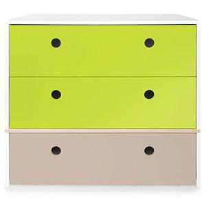Commode COLORFLEX façades tiroirs lime-lime-warm grey