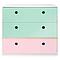 Commode COLORFLEX façades tiroirs mint-mint-sweet pink