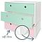 Commode COLORFLEX façades tiroirs mint-mint-sweet pink