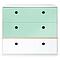 Commode COLORFLEX façades tiroirs mint-mint-white