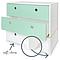 Commode COLORFLEX façades tiroirs mint-mint-white