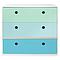 Commode COLORFLEX façades tiroirs mint-sky blue-paradise blue