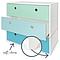 Commode COLORFLEX façades tiroirs mint-sky blue-paradise blue