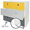 Commode COLORFLEX façades tiroirs nectar yellow-pearl grey-space grey