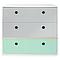 Commode COLORFLEX façades tiroirs pearl grey-pearl grey-mint