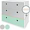 Commode COLORFLEX façades tiroirs pearl grey-pearl grey-mint