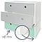 Commode COLORFLEX façades tiroirs pearl grey-pearl grey-mint
