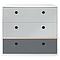 Commode COLORFLEX façades tiroirs pearl grey-pearl grey-space grey