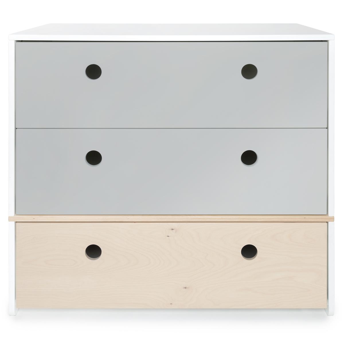 Commode COLORFLEX façades tiroirs pearl grey-pearl grey-white wash