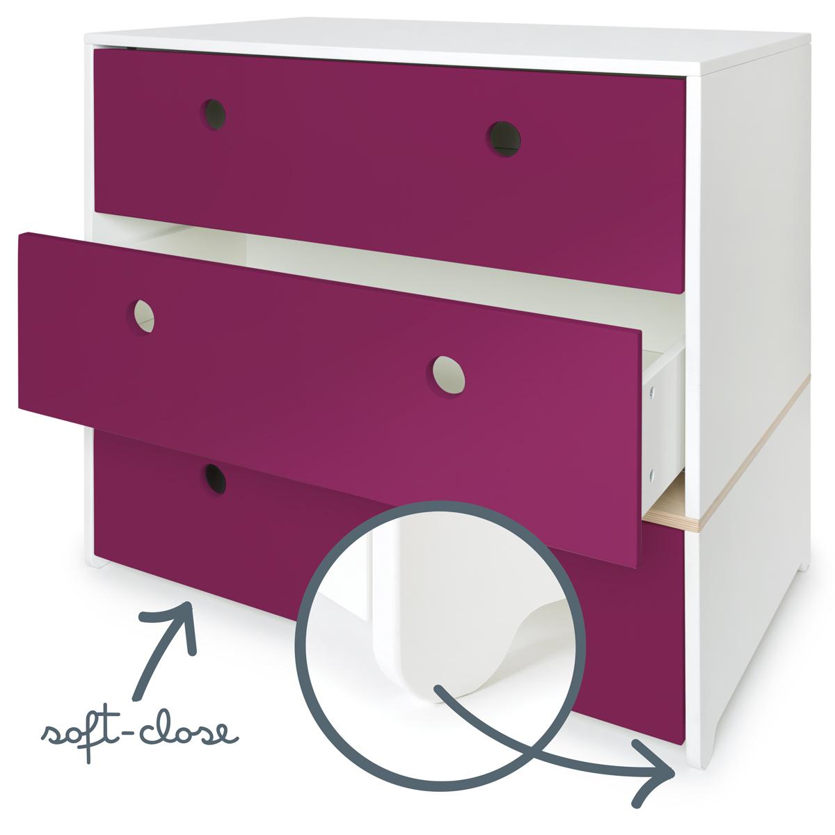 Commode COLORFLEX façades tiroirs plum 