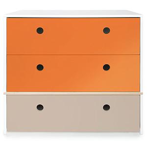 Commode COLORFLEX façades tiroirs pure orange-pure orange-warm grey