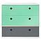 Commode COLORFLEX façades tiroirs sea foam-sea foam-space grey