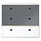Commode COLORFLEX façades tiroirs space grey-space grey-white