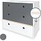 Commode COLORFLEX façades tiroirs space grey-space grey-white