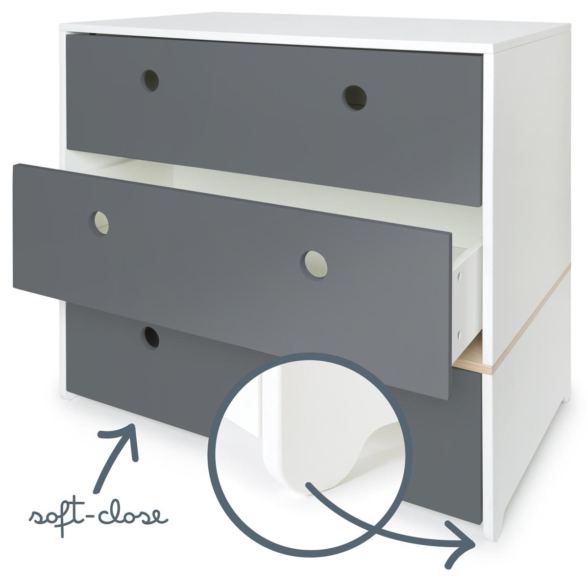 Commode COLORFLEX façades tiroirs space grey