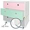 Commode COLORFLEX façades tiroirs sweet pink-mint-pearl grey