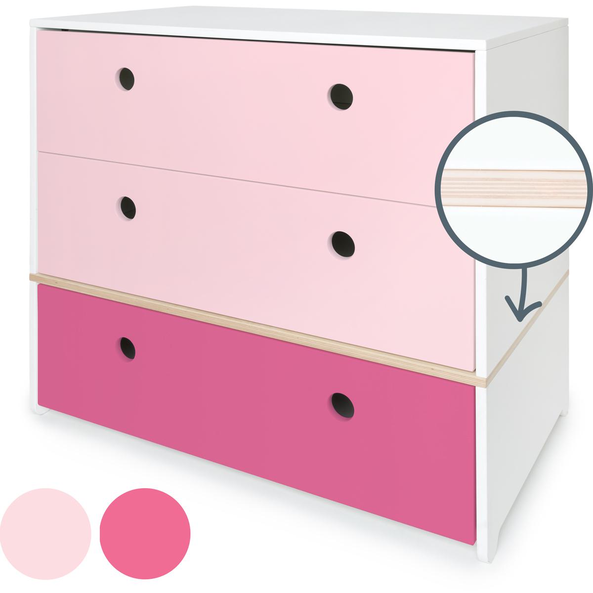 Commode COLORFLEX façades tiroirs sweet pink-pink 