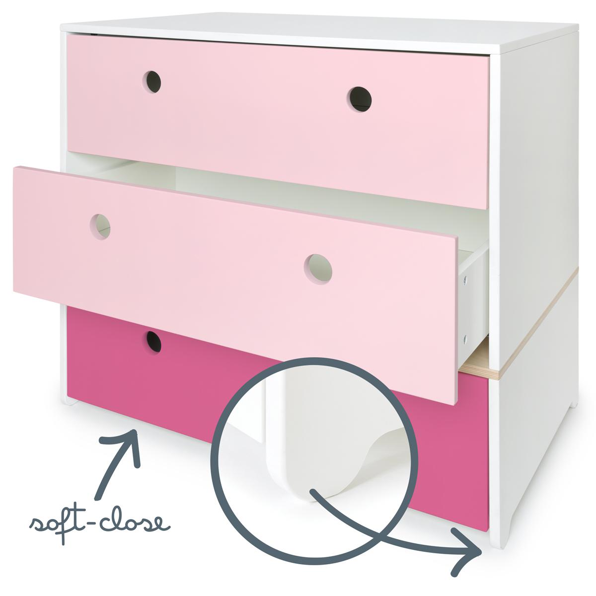 Commode COLORFLEX façades tiroirs sweet pink-pink 