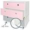 Commode COLORFLEX façades tiroirs sweet pink-sweet pink-pearl grey