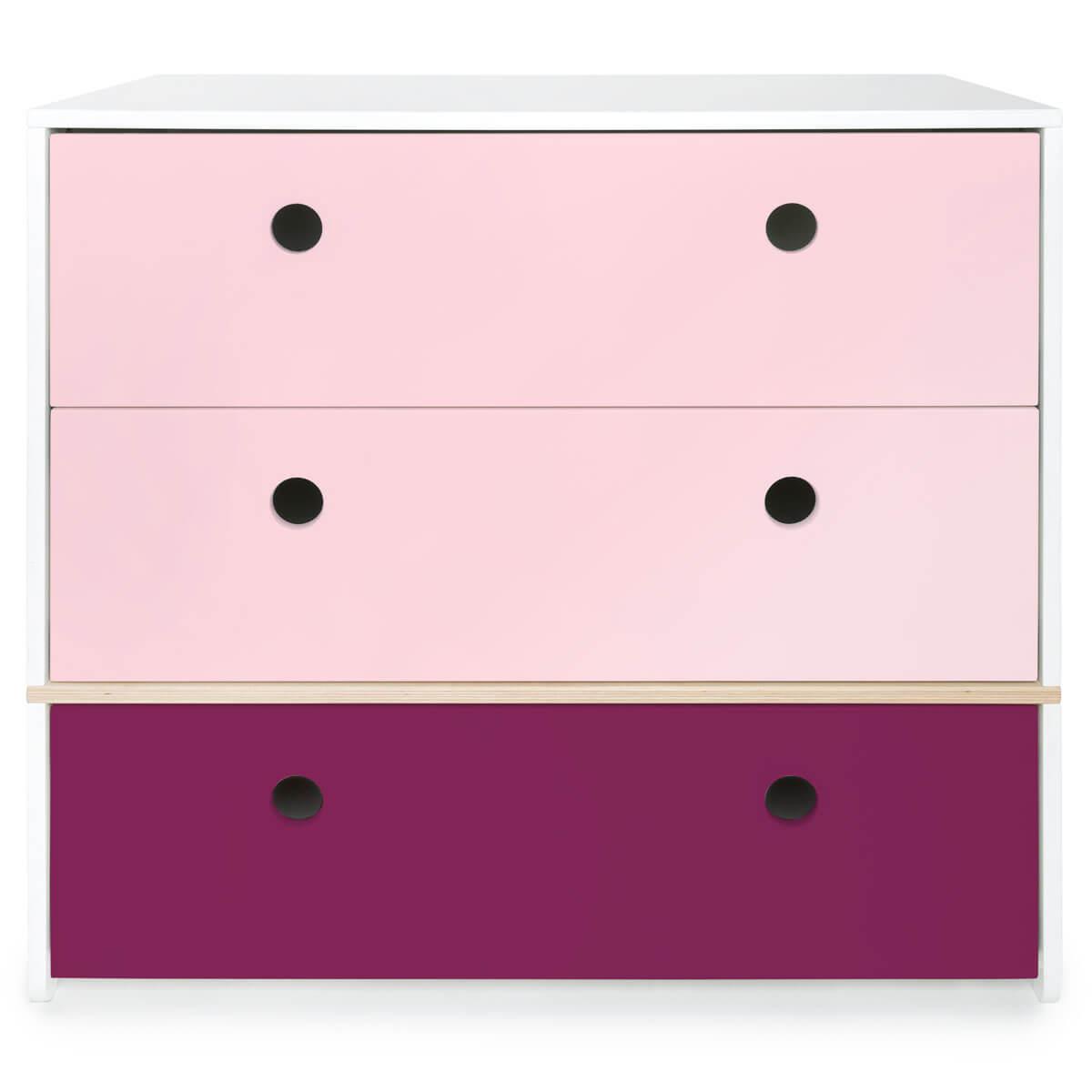 Commode COLORFLEX façades tiroirs sweet pink-sweet pink-plum