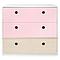 Commode COLORFLEX façades tiroirs sweet pink-white wash