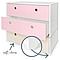 Commode COLORFLEX façades tiroirs sweet pink-white wash